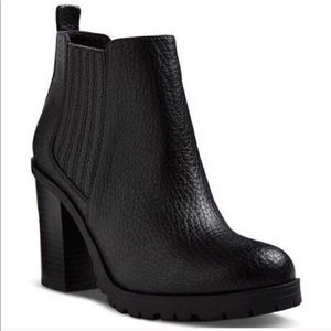 Sam & Libby Black Heeled Ankle Boots